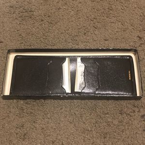 New NIP NOS Elco Spanish Leather Valencia Kid Bifold Wallet Billfold‎ Black MCM